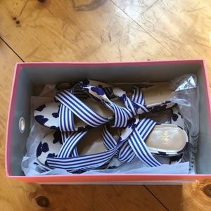 Cabi Lace-Up Flat Sandals Size 10